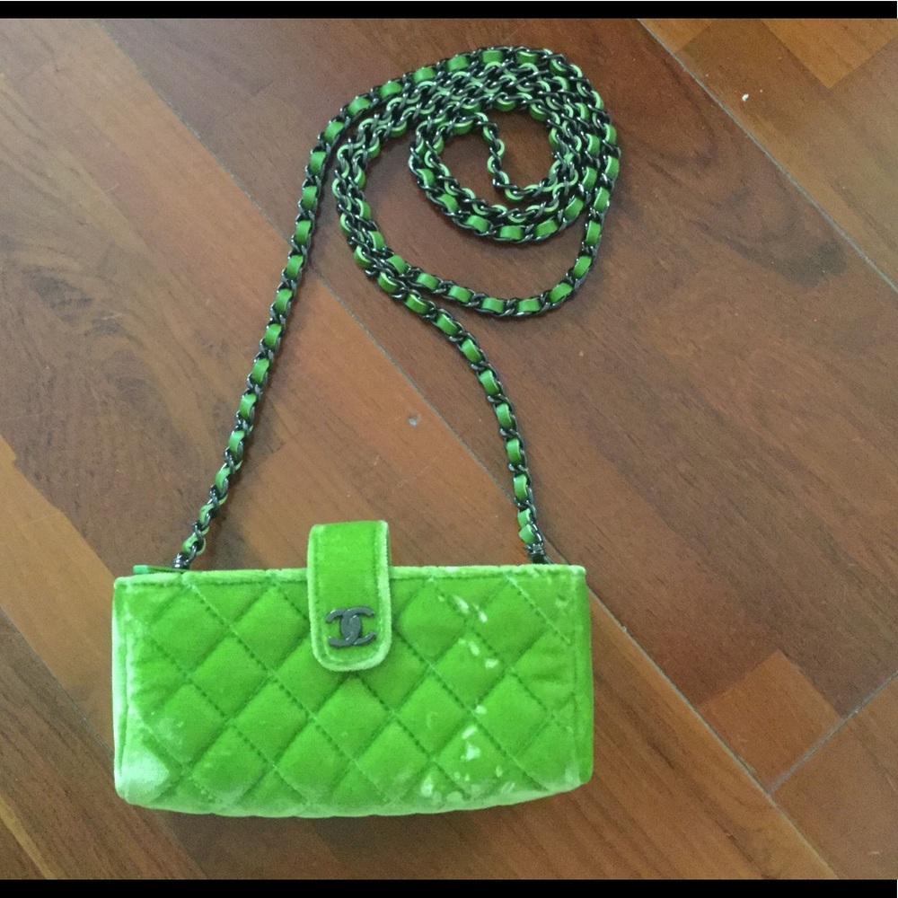 Authentic Chanel Velvet Mini Clutch
